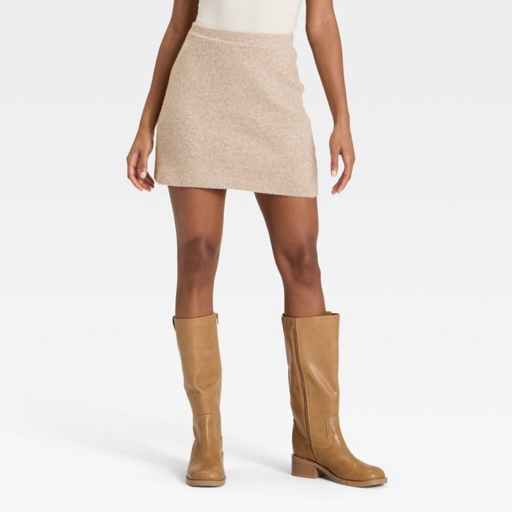 Universal Thread - Women's Mini Sweater Skirt - Universal Thread Tan  Beige
